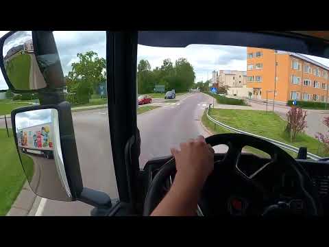 Scania R500 + Trailer, 24m long, Nyköping to Sthlm relaxing drive, radio on 🔴Livestream