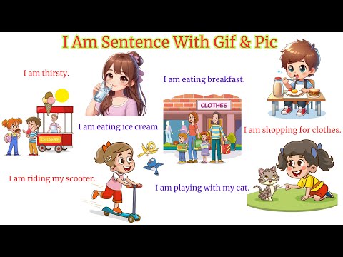 Learn 100 Easy 'I Am' Sentences for Kids | Fun English Speaking Practice for Beginner| Daily English