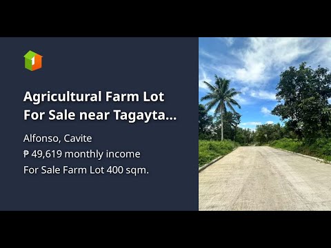 Agricultural Farm Lot For Sale near Tagaytay Located at Alfonso Cavite wit fruit bearing trees