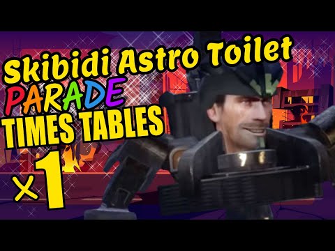 Skibidi Astro Toilet Teaching Multiplication Times Tables x1 Educational Math Video for Kids