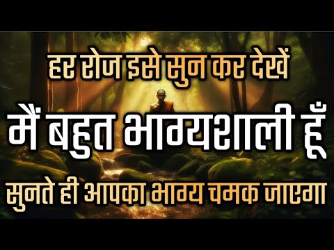 हर रोज इसे सुन कर देखें / मैं बहुत भाग्यशाली हूँ / Positive Hindi Affirmations