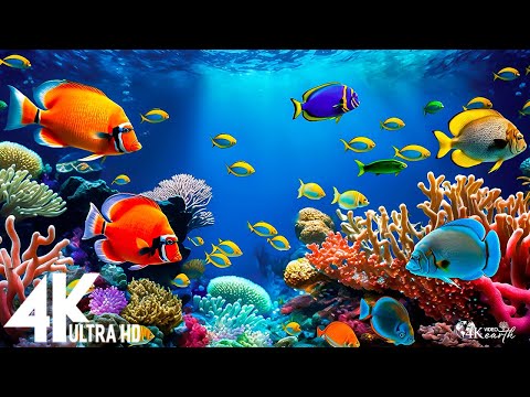 4K Stunning Underwater Wonders of the Red Sea - Colorful Coral Reef Inhabitants - 3 HOUR