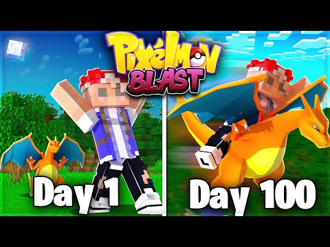 I Spent 100 DAYS in MINECRAFT PIXELMON... Here’s What Happened