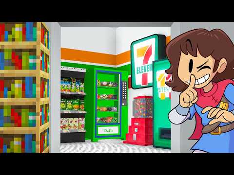 Opening a SECRET 7-11 In my Minecraft House