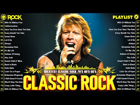 Bon Jovi, Metallica, Queen, Nirvana, Pink Floyd, Acdc, Guns N Roses 🔊 Classic Rock Playlist