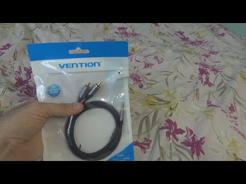 Vention 3.5 mm to  2 RCA Splitter Cable 1 m Unboxing and Test