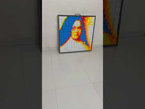 Face cube mosaic art