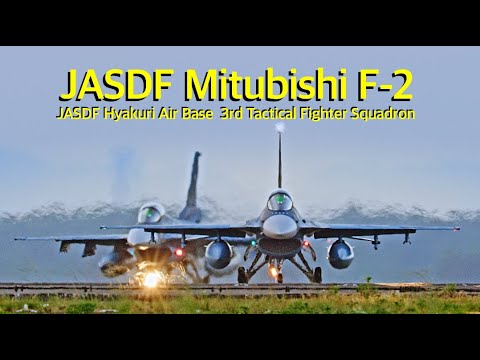 [ASMR 百里基地] F-2戦闘機 初夏の夕空 アフターバーナー全開 夜間飛行任務へ　JASDF Hyakuri Air Base　F-2/ViperZero