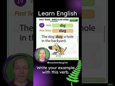 Past Tense of DIG in English ✅ English Pronunciation of DUG | Learn English Irregular Verbs