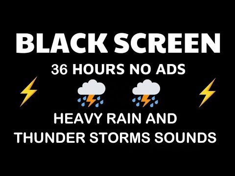 Torrential Rain And Roaring Thunder - Conquer Insomnia In Just 3 Minutes | Rain Sounds, Black Screen