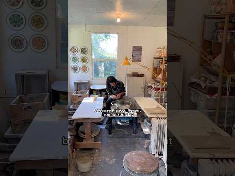 She transformed a shed into a pottery studio!