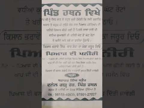 ਪਿਆਜ ਦੀ ਪਨੀਰੀ, ਪਿੰਡ ਹਥਨ, ਮਾਲੇਰਕੋਟਲਾ, ਪੰਜਾਬ .#farming #farmer #farm #farmlife #farmers #farmings