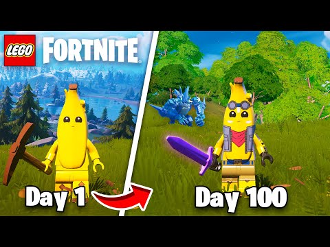 I Survived 100 Days in Lego Fortnite