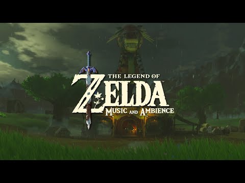 A Rainy Day Vibes in Zelda Ambience (nintendo relaxing music and rain that stress relief calm sleep)