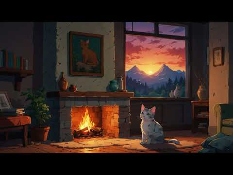 🔥 Fireplace Ambience LoFi - Calm Beats for a Cozy Evening 🔥[2K] #fire #fireplace #lofi