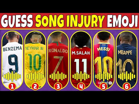 Can You Guess The Player By INJURY, Emoji and Song | Emoji Quiz | Cristiano Ronaldo, Messi, Mbappe