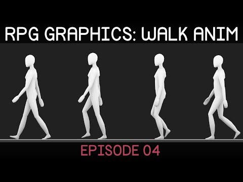 RPG graphics E04: Walk animation [Blender]