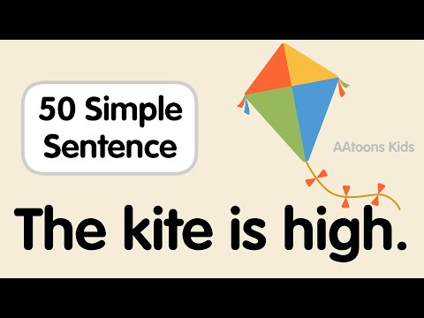 Simple sentences in English for kids | 50 Simple sentences | @AAtoonsKids