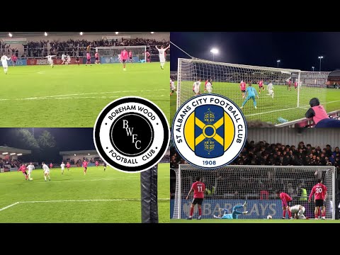 KWESI APPIAH HAT TRICK SILENCES SAINTS IN HERTS DERBY | BOREHAMWOOD VS ST ALBANS CITY MATCH DAY VLOG