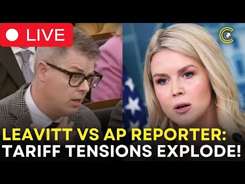 LIVE | Explosive Clash | Karoline Leavitt SHUTS DOWN AP Reporter Over Trump's Tariff Policies