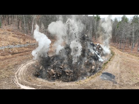 Blasting a pond