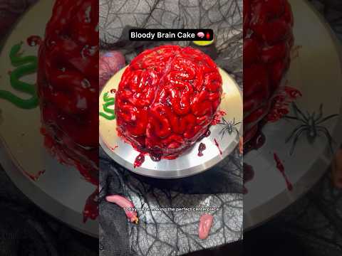 Bloody Brain Cake 🧠🩸 #HalloweenFood ￼#HalloweenFoodIdeas ￼#HalloweenFoodInspo ￼#BrainCake