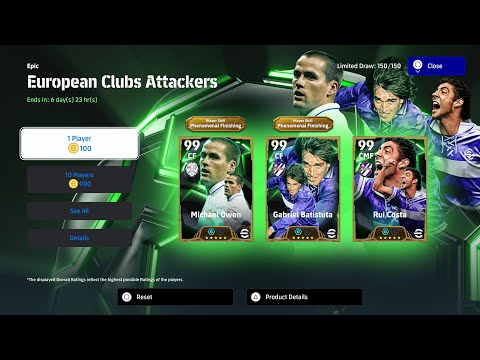 eFootball Eropean Clubs Attackers PACK OPENING + GAMEPLAY🛑  efootball mobile 25 #efootball