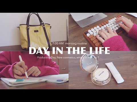 7:00 AM day in the life, morning routine, Productive Day🌞what’s in my bag?👜 etc…