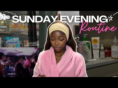 Sunday Evening Routine living alone✨ | selfcare, church, cooking and healthy habits.