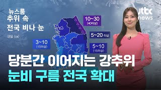 [날씨] 당분간 이어지는 강추위…눈비 구름 전국 확대 / JTBC 뉴스룸