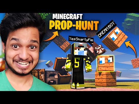 Funny Prop Hunt but World Destroy Randomly@YesSmartyPie @DREAMBOYYT (Minecraft Hide & Seek)