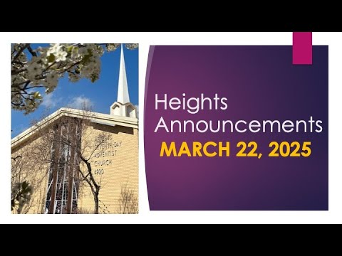 Announcements March 22  2025