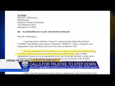 California Teachers Association calls for Jaclyn LaBarbera to vacate her seat as a trustee of the