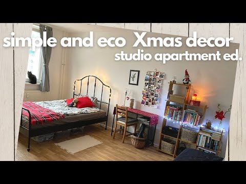 Decorating my studio apartment for Christmas the simple and eco friendly way