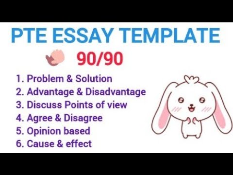 ESSAY TEMPLATE PTE || PTE WRITING ESSAY TEMPLATE || Essay Template for PTE 90|| PTE ACADEMIC / CORE