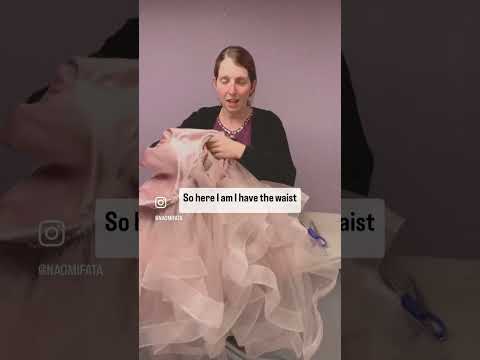 Shortening a flower girl hem from the waist #sewingmadeeasy #sewingsecrets #sewingmethods