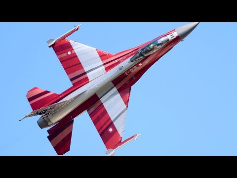 STUNNING DISPLAY BY THE DANISH F-16 AT RIAT 2024 -4K