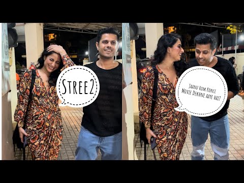 Neil Bhatt And Aishwarya Sharma arrive to watch Stree2 in juhu pvr #stree2 #neilaishwarya