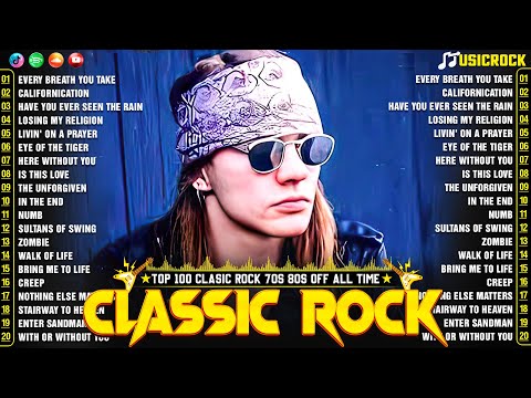 Queen, Bon Jovi, Metallica, ACDC, Guns N Roses, U2, Aerosmith🔥Best Classic Rock Songs 70s 80s 90s