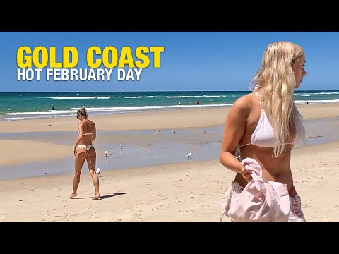 Gold Coast Australia - HOT Day In February - I Love Walks & Rides - 4K UHD