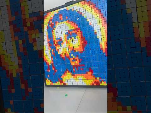 Jesus face cube mosaic art