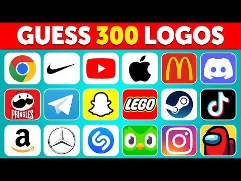 Guess The Logo in 3 Seconds | 300 Famous Logos | Logo Quiz 2025