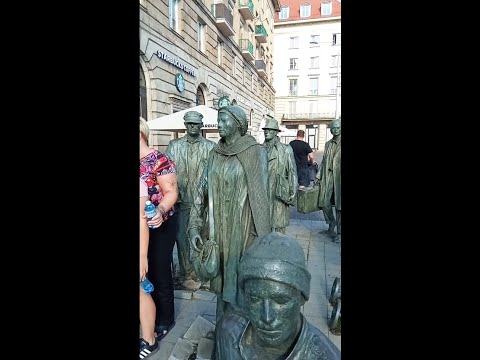 pedestrians on a crosswalk #city #urbansculpture