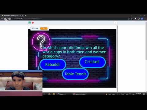 Scratch project |Quiz game in scratch #youtube #coding #viral