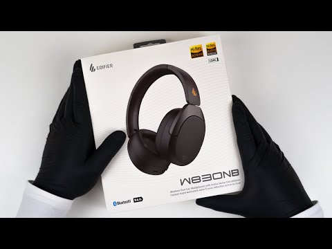 Edifier W830NB Wireless ANC Over Ear Headphones Unboxing - ASMR