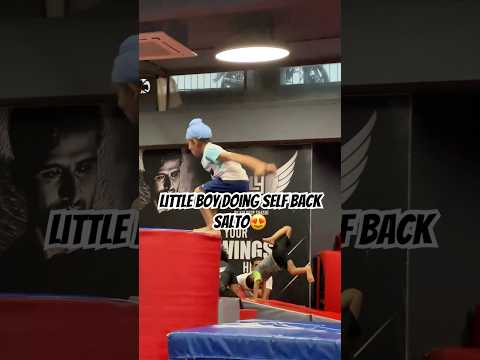 Little boy doing self back salto @FlyzoneFitness #like #share #subscribe #youtube #amazing #shorts