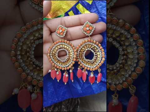 Jhumke 😍 Diy earrings making #shorts #diy #shortvideo #jhumka  #jewellerydiy #diyjewellery#ytshorts