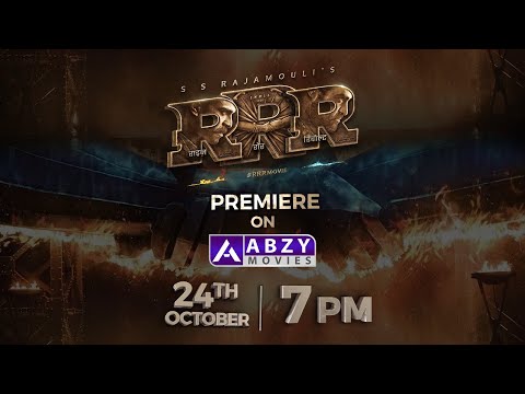 RRR (Hindi) | 24 October 2023 7 Pm | Jr Ntr, Ram Charan, Alia Bhatt | Promo |Abzy Movies Premiere