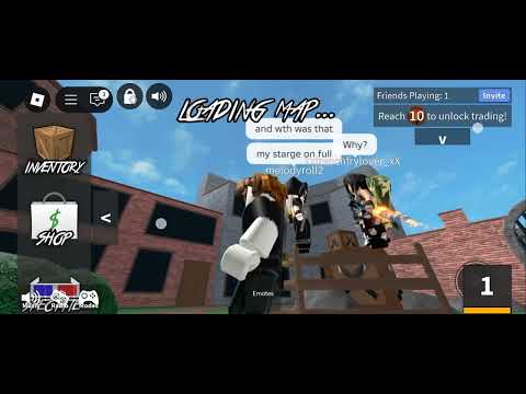 playing mm2 in roblox!