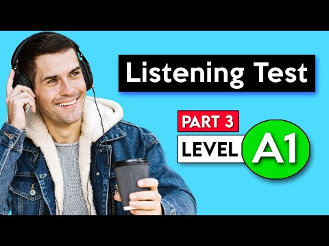 A1 Listening Test - Part 3 | English Listening Test